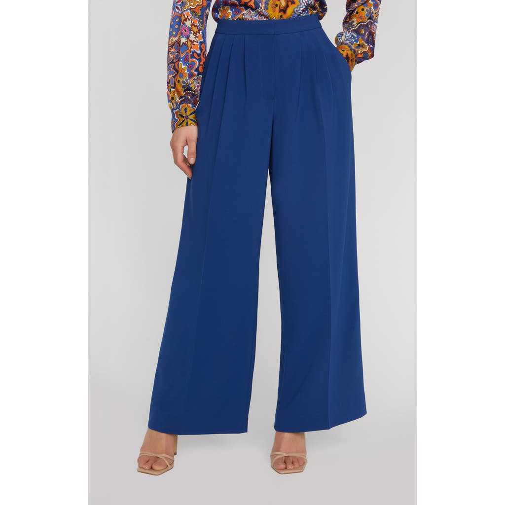 Elie Tahari The Rita Pleated Straight-leg Pants In Twilight