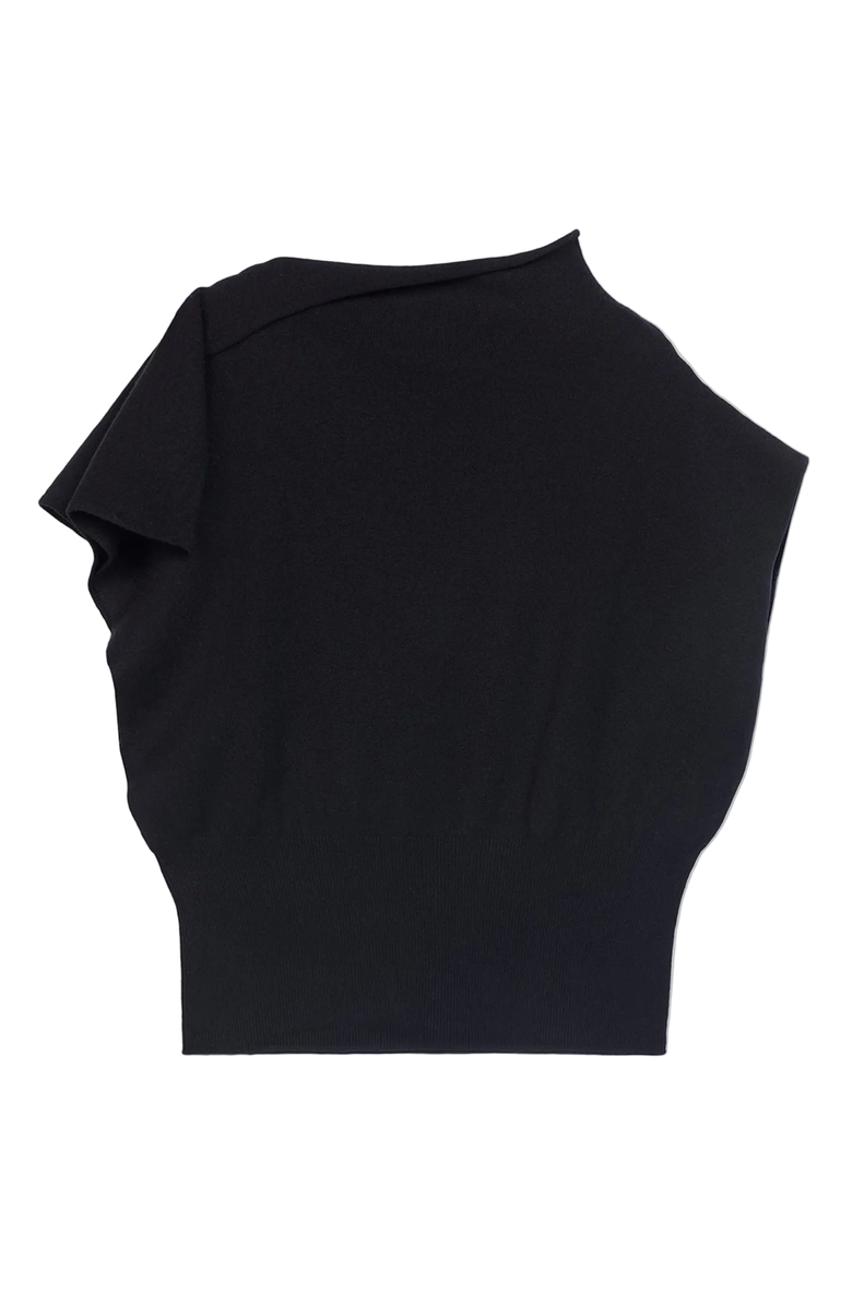 Gobi Cashmere Cashmere Asymmetrical Top, Main, color, Black