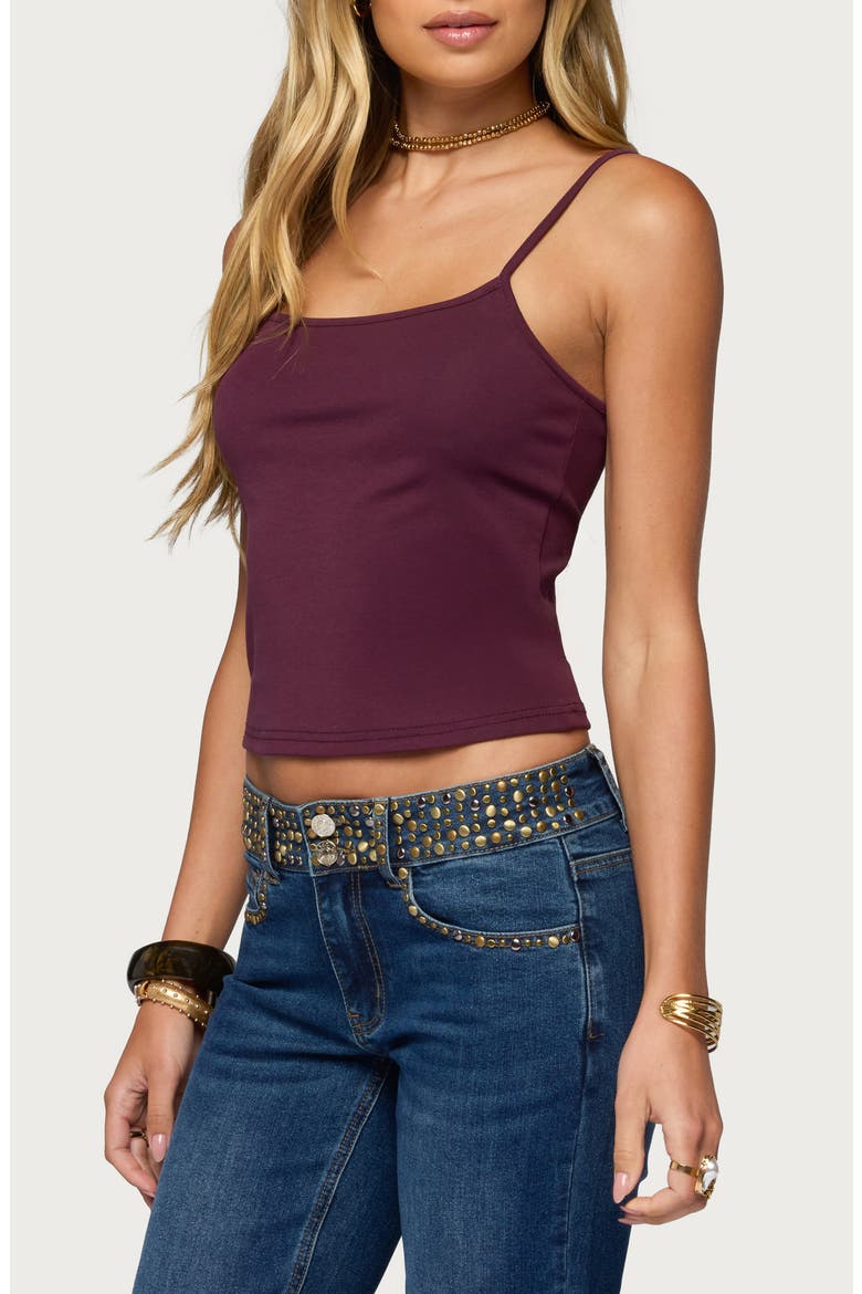 Deana Stretch Cotton Tank, Alternate, color, PURPLE