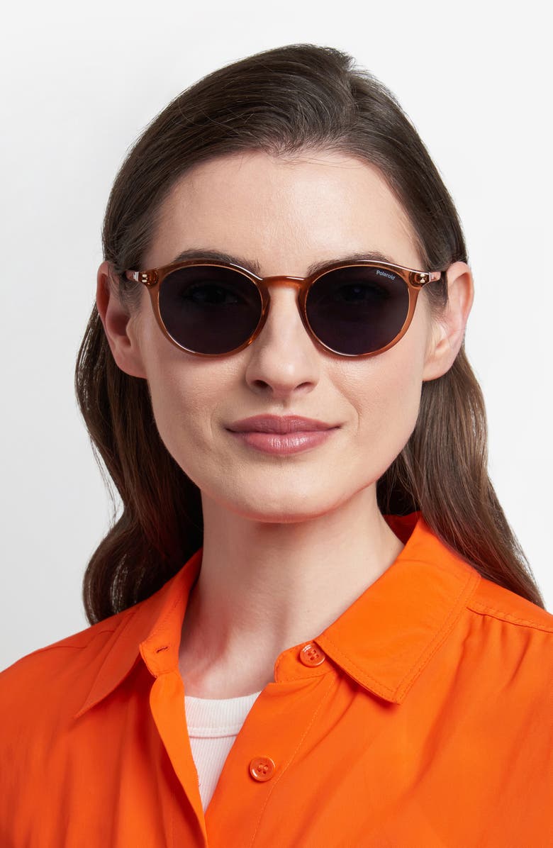 Polaroid 51mm Polarized Phantos Sunglasses, Alternate, color, Orange/ Blue Polar