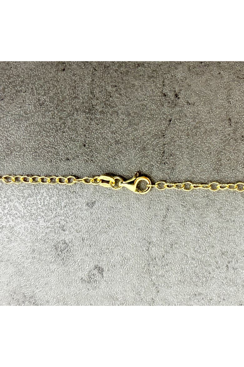 Clover Charm Necklace, Alternate, color, Gold-Plated Sterling Silver