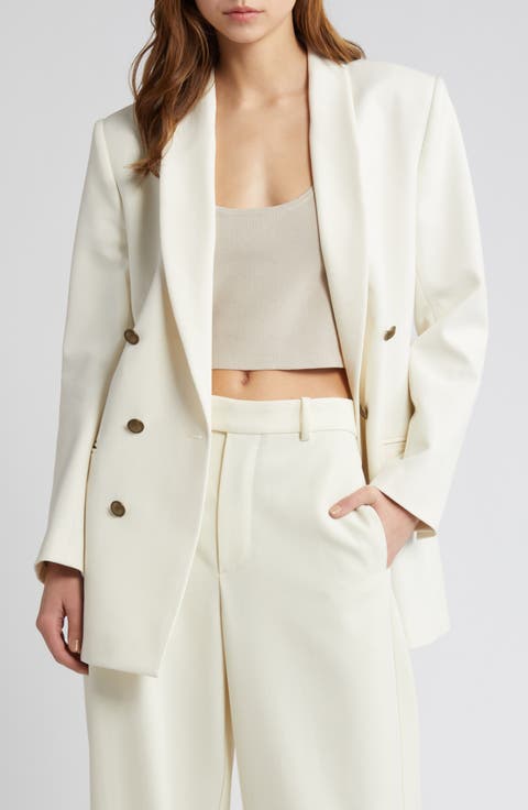 Shawl Collar Double Breasted Jacket