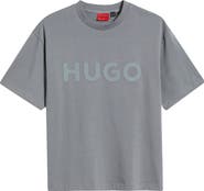 HUGO Logo Cotton Graphic T-Shirt