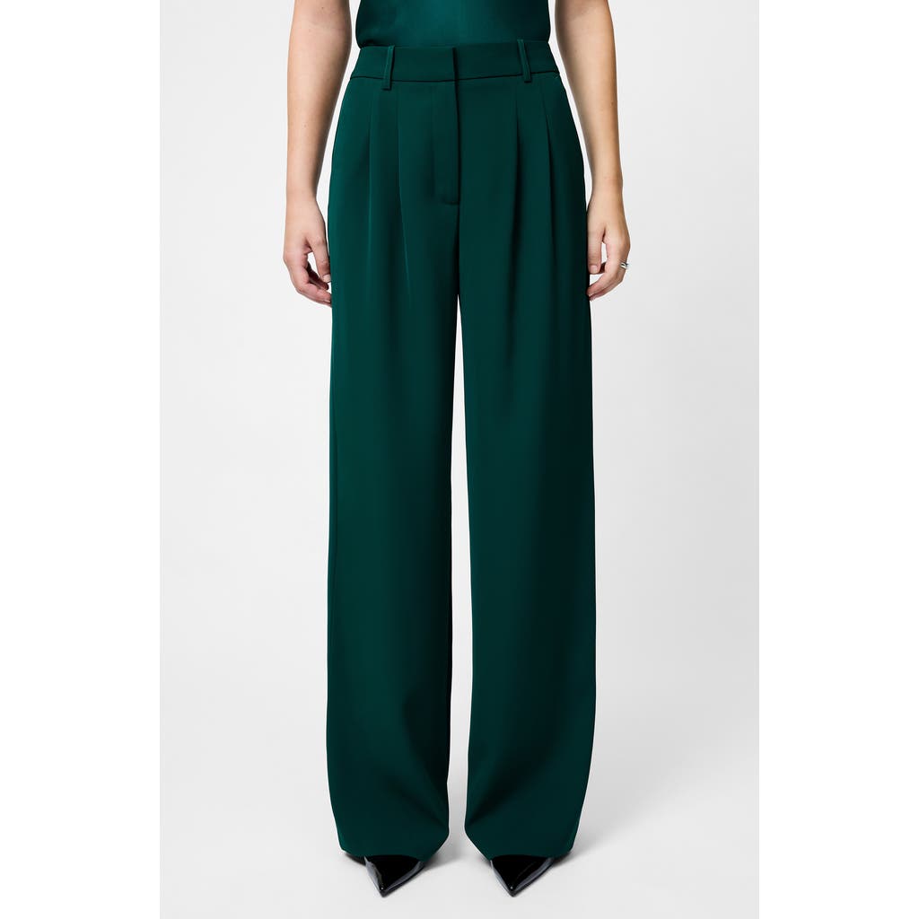 French Connection Harrie Wide Leg Suiting Pants In Green