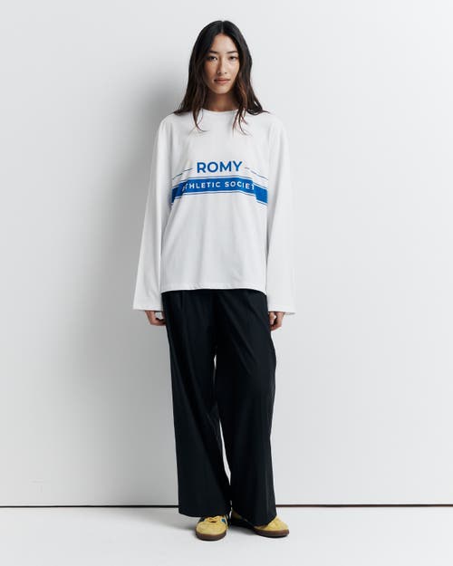 Romy The Brand Romy Athletic Society Long Sleeve Tee In White