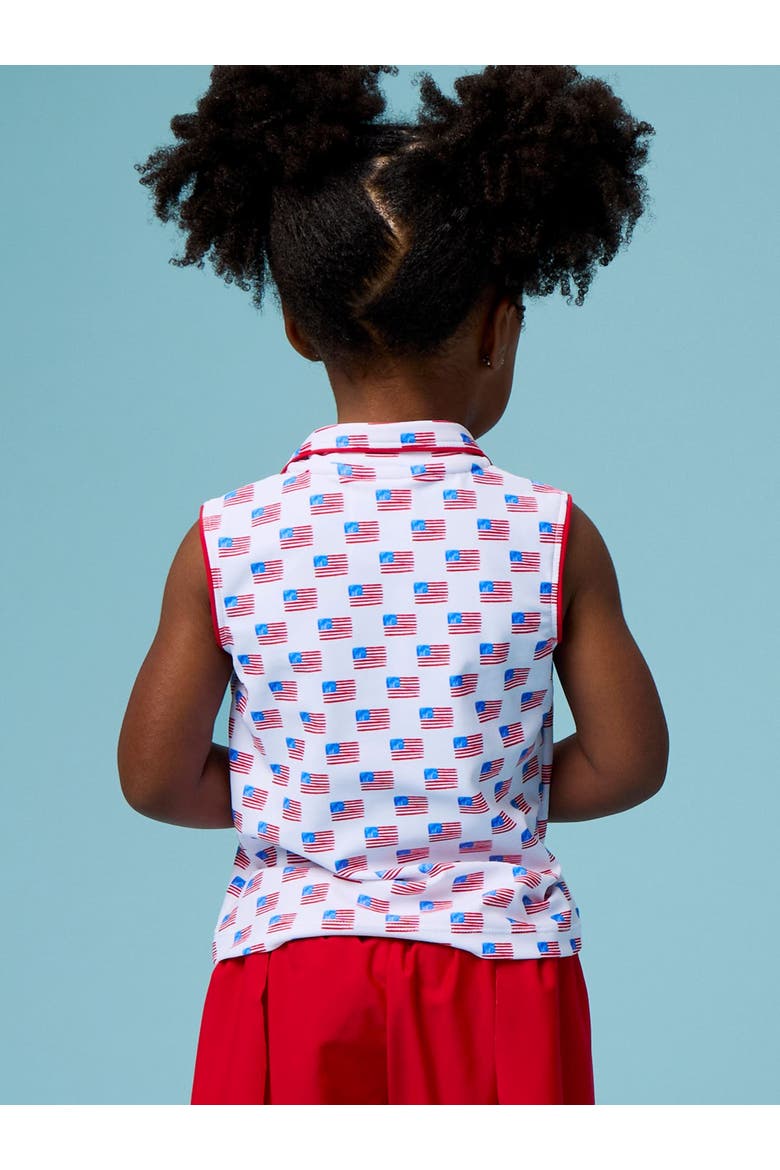 Upf50+ Sleeveless Polo Active Top (toddler, Little & Big Kid), Alternate, color, Freedom Flags