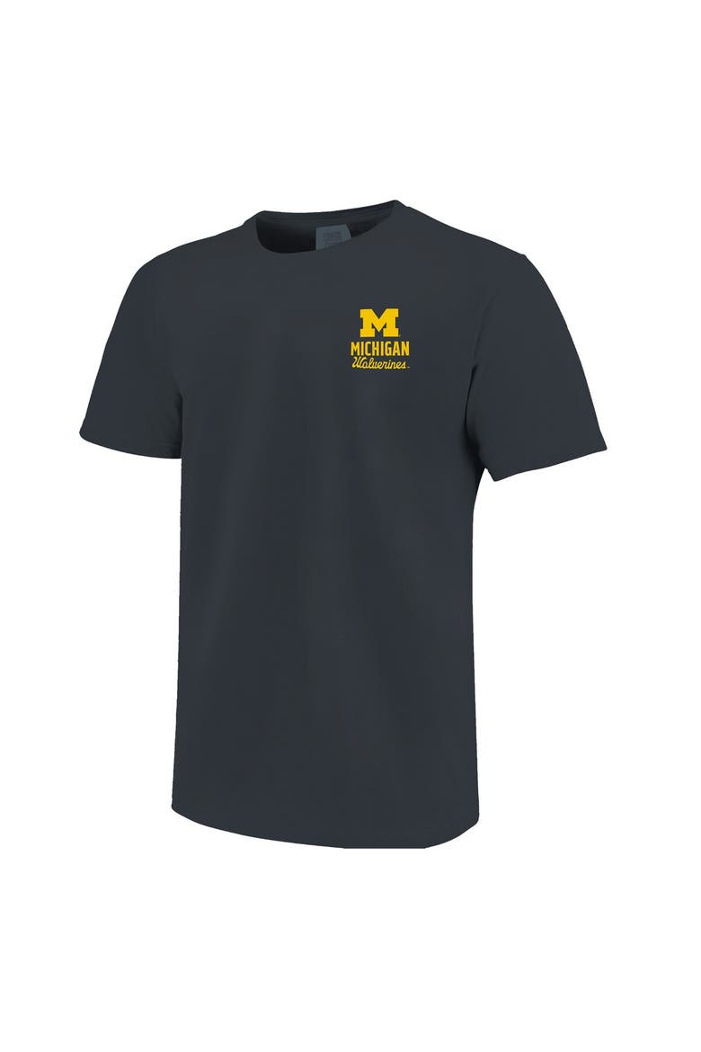 Men's Navy Michigan Wolverines Comfort Colors Mascot Overlay T-Shirt, Alternate, color, Navy