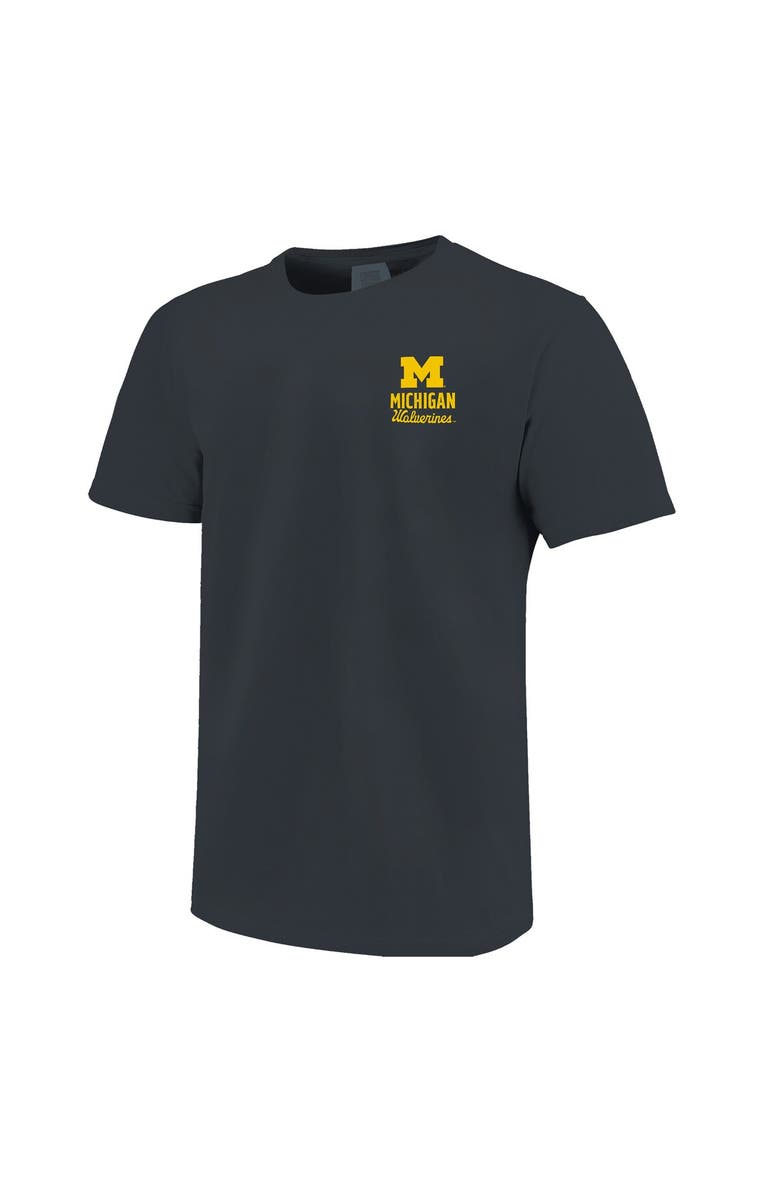 IMAGE ONE Men's Navy Michigan Wolverines Comfort Colors Mascot Overlay T-Shirt, Alternate, color, Navy