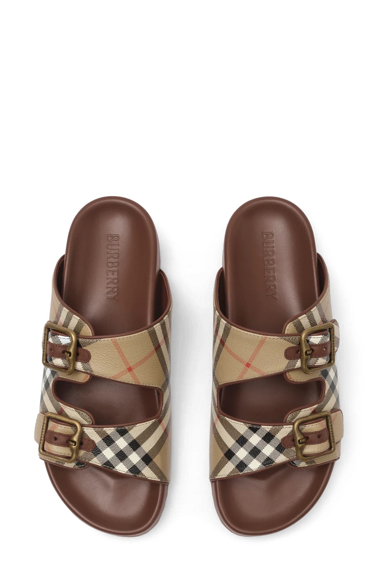 Urchin Check Slide Sandal, Alternate, color, ARCHIVE BEIGE IP CHK