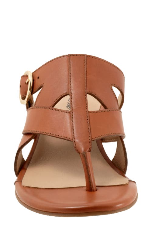 Trotters Nikki Kitten Heel Flip Flop In Luggage
