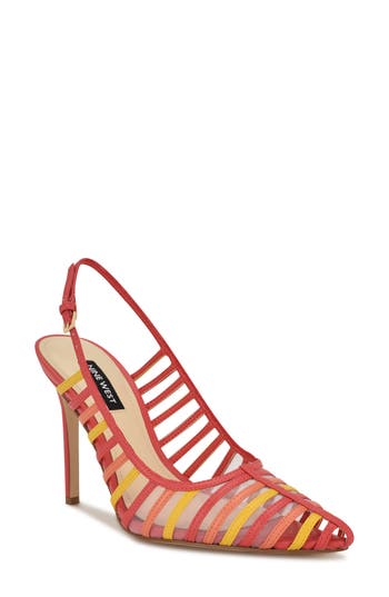 Nine West Filane Pointed Toe Pump In Red
