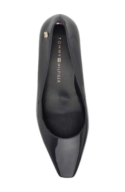 Tommy Hilfiger Opheili Block Heel Pump In Blue