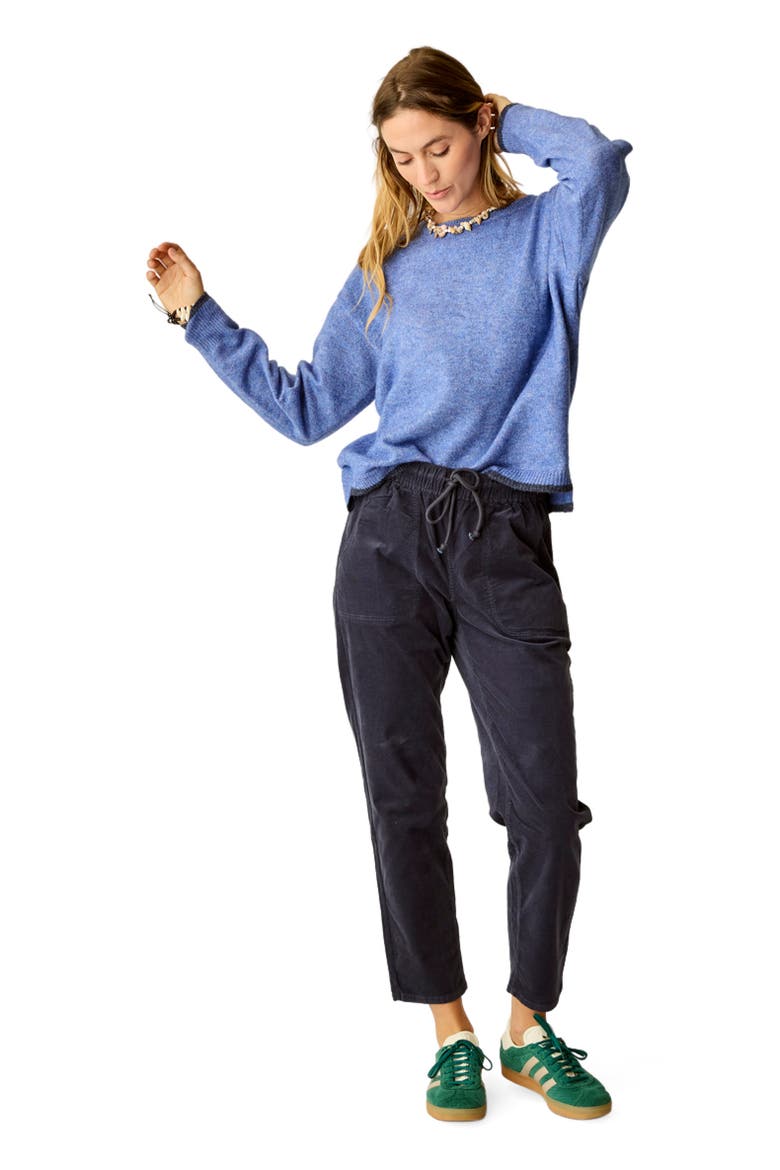 Drue Fuzzy Sweater, Main, color, Capri Blue w. Dark Capri