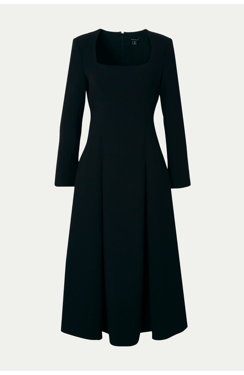Karen Millen Stretch Sweetheart Neck Midi Dress, Alternate, color, Black