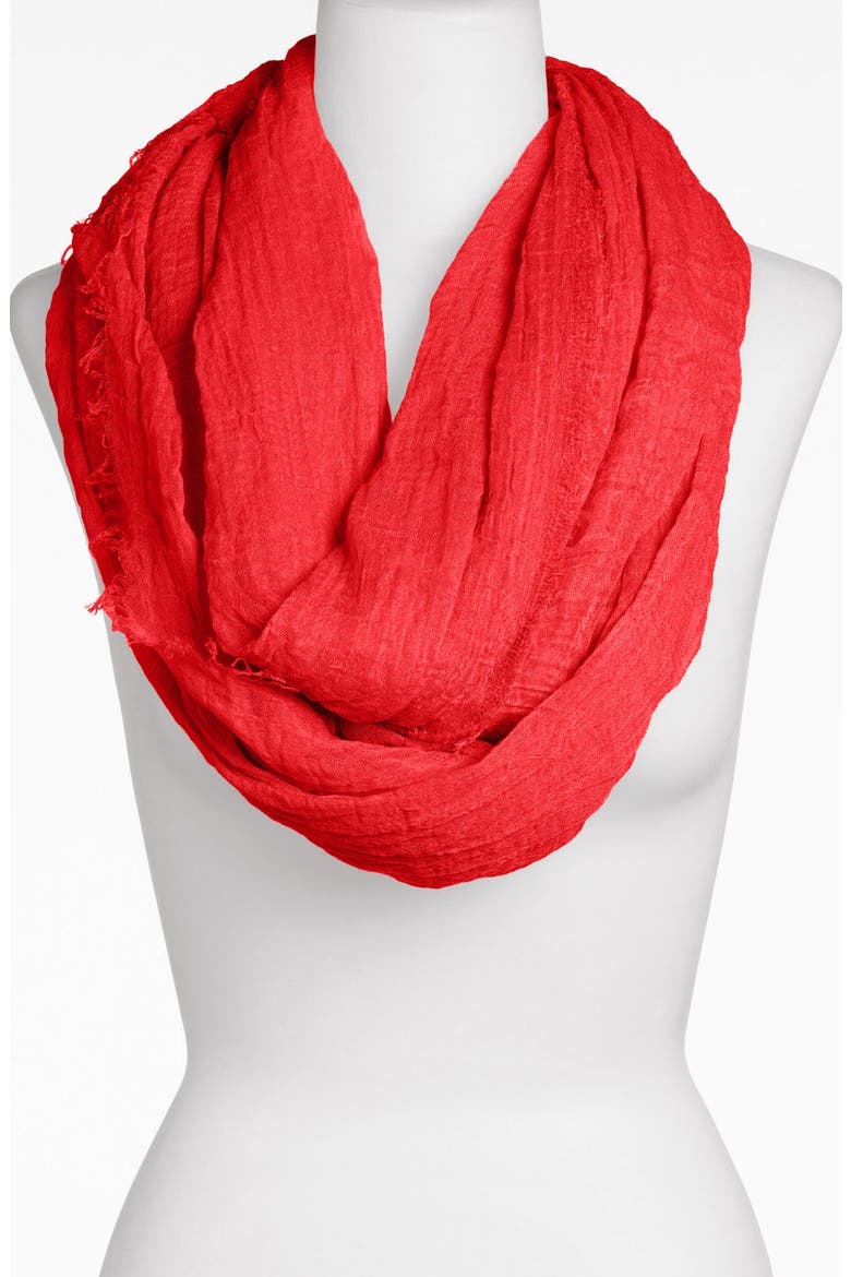 'The Ringer' Infinity Scarf, Main, color, RED