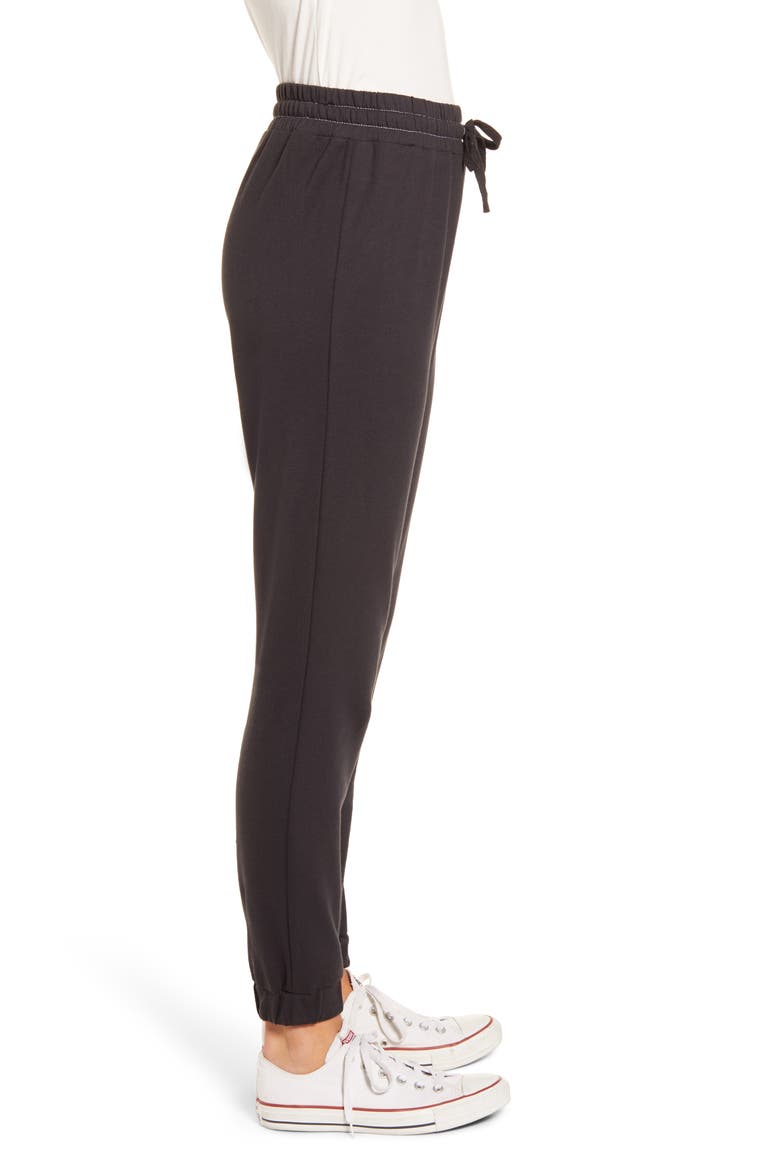 Cotton Blend Jogger Pants, Alternate, color, BLACK