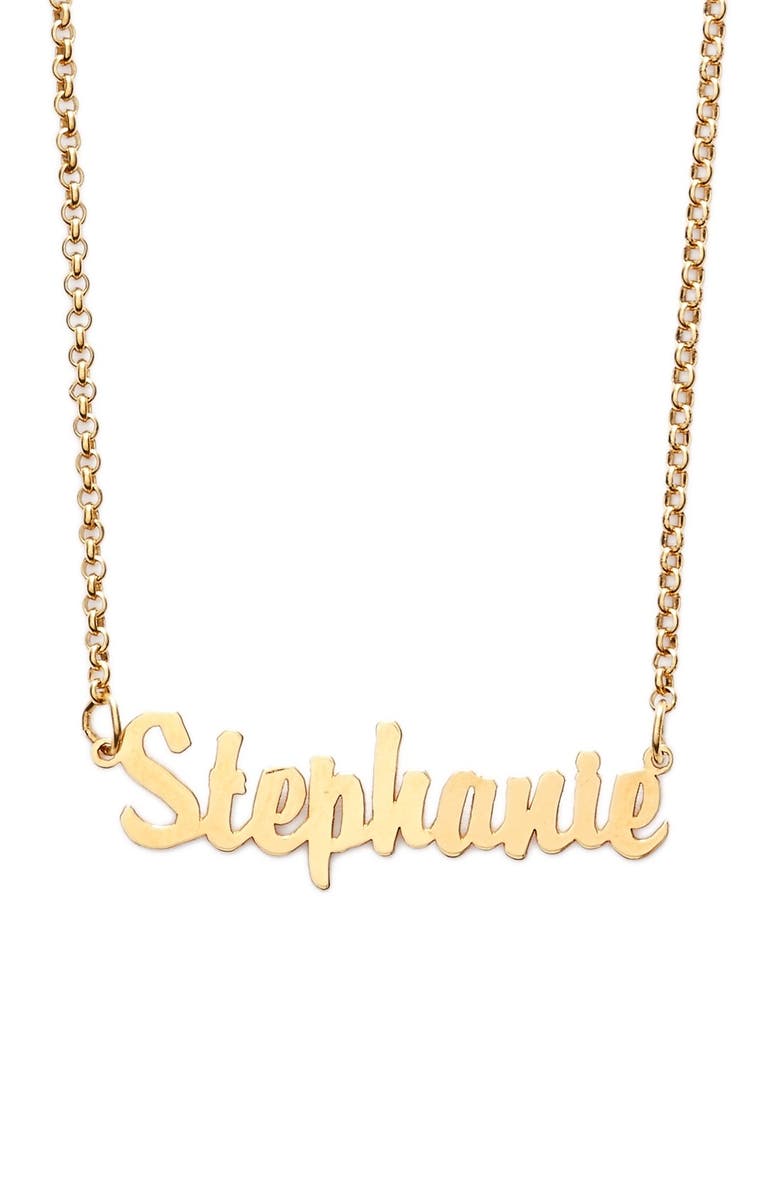 Argento Vivo Sterling Silver Argento Vivo Personalized Script Name Necklace, Main, color,