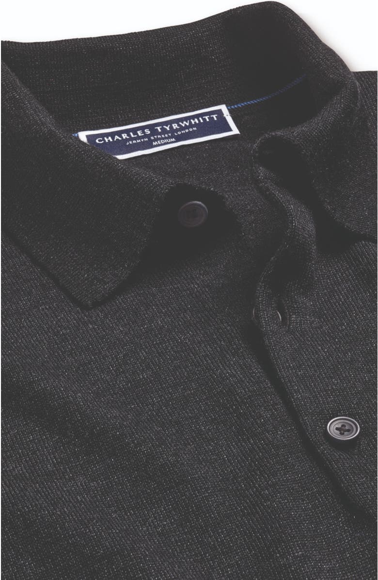 Charles Tyrwhitt Merino Polo Long Sleeve Sweater, Alternate, color,