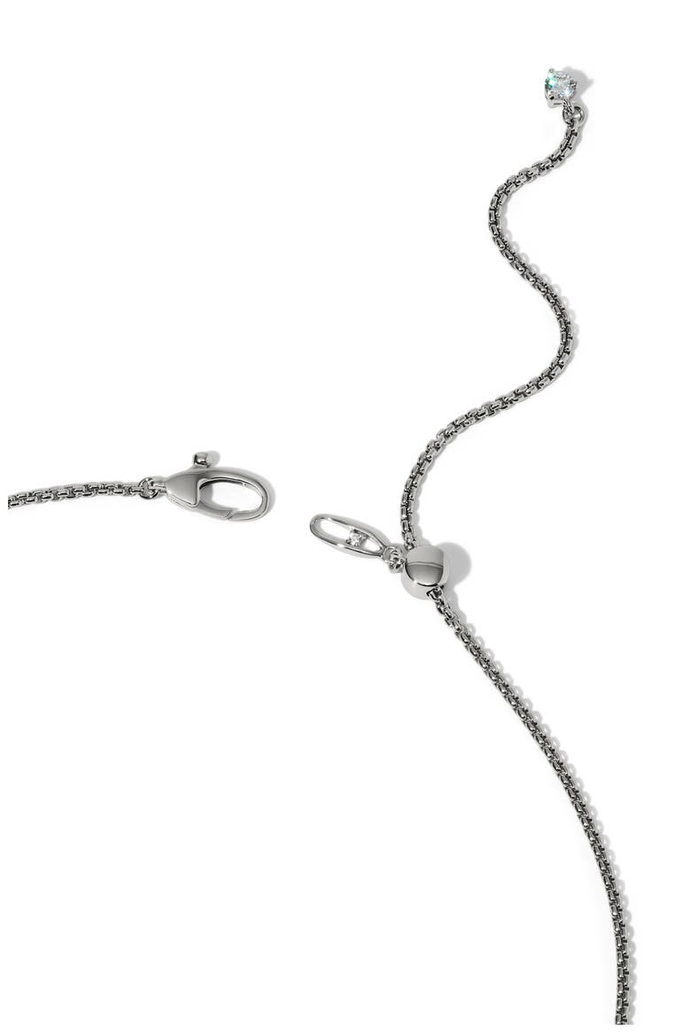 Astrid Cross Frontal Necklace, Alternate, color, RHODIUM