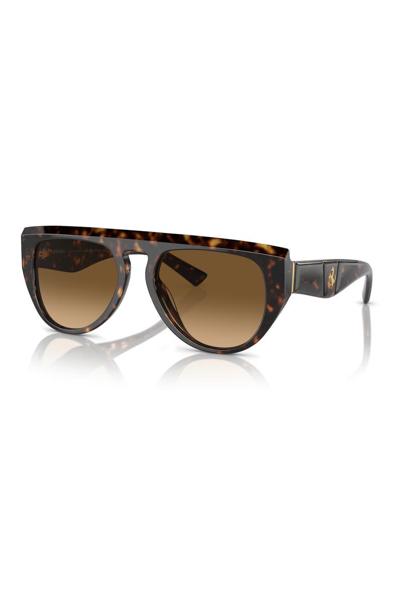 56mm Polarized Pilot Sunglasses, Alternate, color, HAVANA / POLAR BROWN GRADIENT