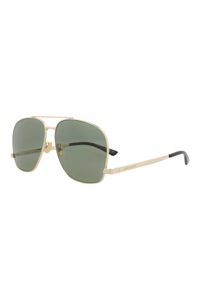 Leon 59mm Aviator Sunglasses, Alternate, color, GOLD GOLD GREEN