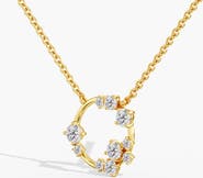Everlee Starlight Open Circle Pendant Lab Diamond Necklace in 14K
