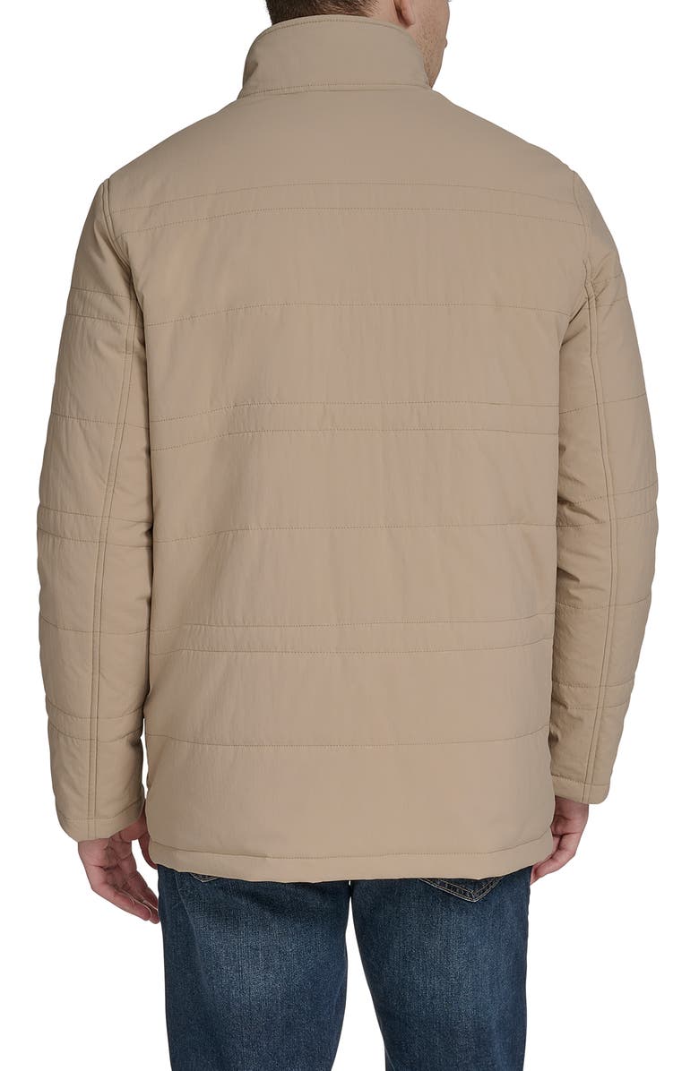 Cole Haan Signature Stretch Crinkle Quilted Jacket, Alternate, color, Khaki