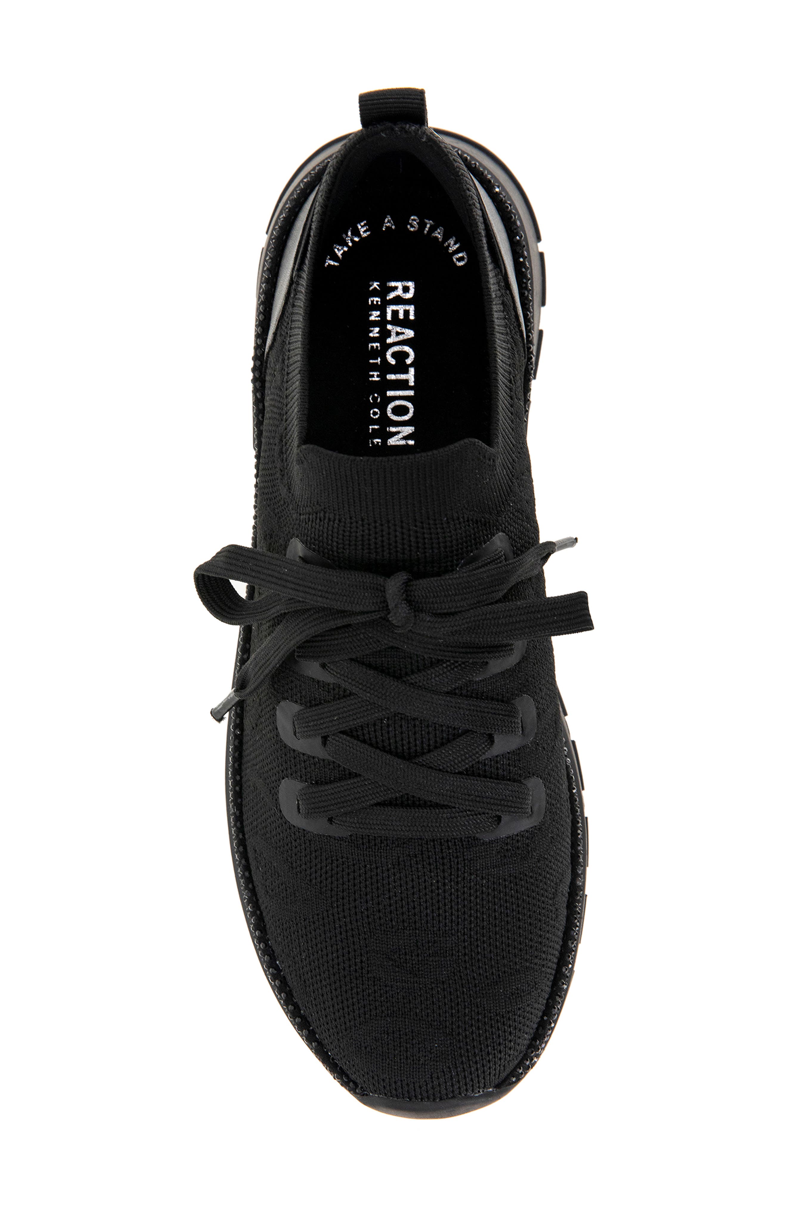 Kenneth Cole Reaction Kuest Sneaker, Alternate, color, Black Knit