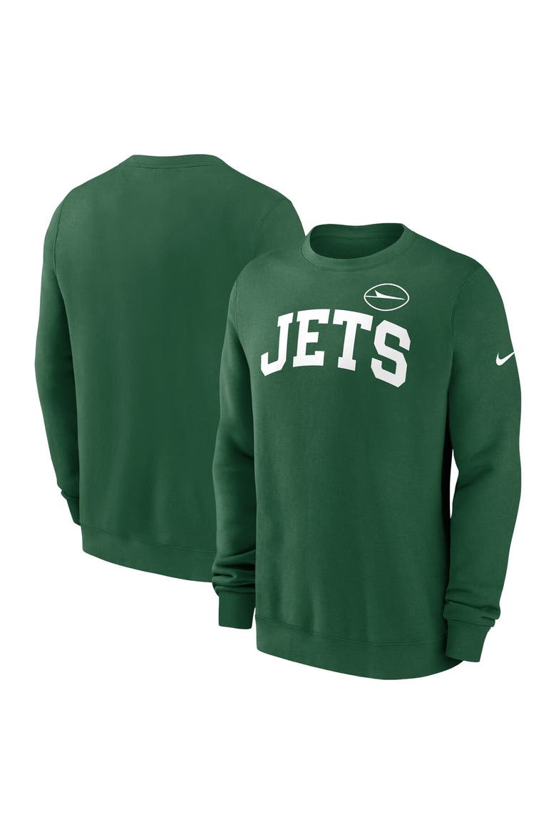 Men's Nike Green New York Jets Club Pullover Sweatshirt, Main, color, Green