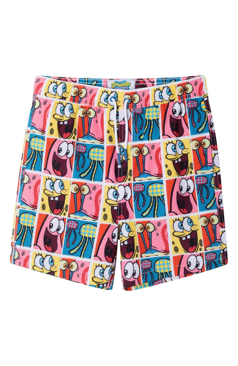 Andy & Evan Kids' SpongeBob<sup>®</sup> Swim Trunks, Main, color,