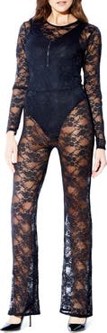 Hauty Lace Long Sleeve Catsuit