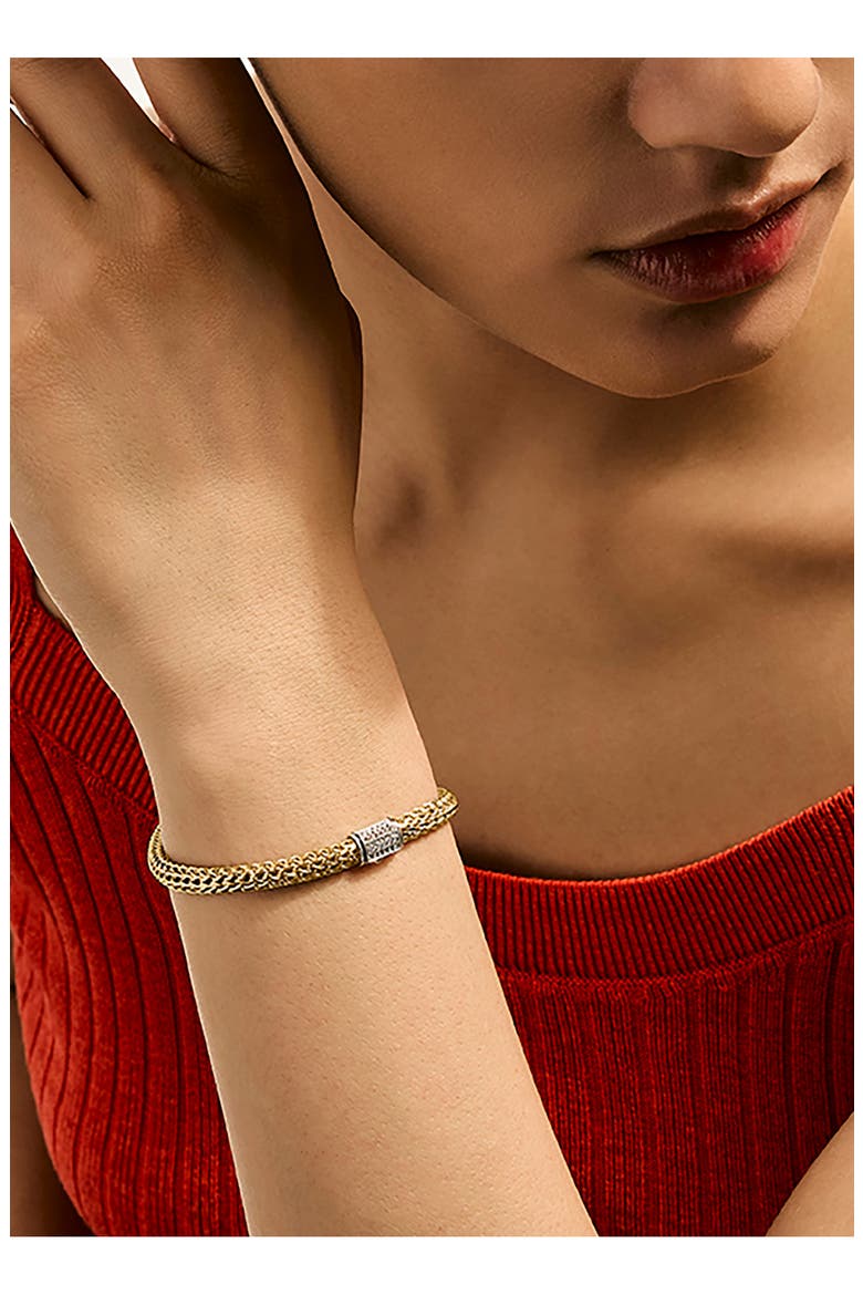 Icon Bracelet, Gold, Diamonds, 5mm, Alternate, color, GOLD