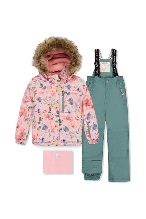 Play Vintage Floral Jacket & Reinforced Pants Two Piece Snowsuit