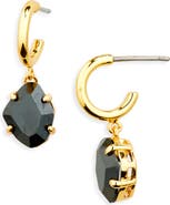 Kate Spade New York treasure trove cubic zirconia huggie hoop earrings