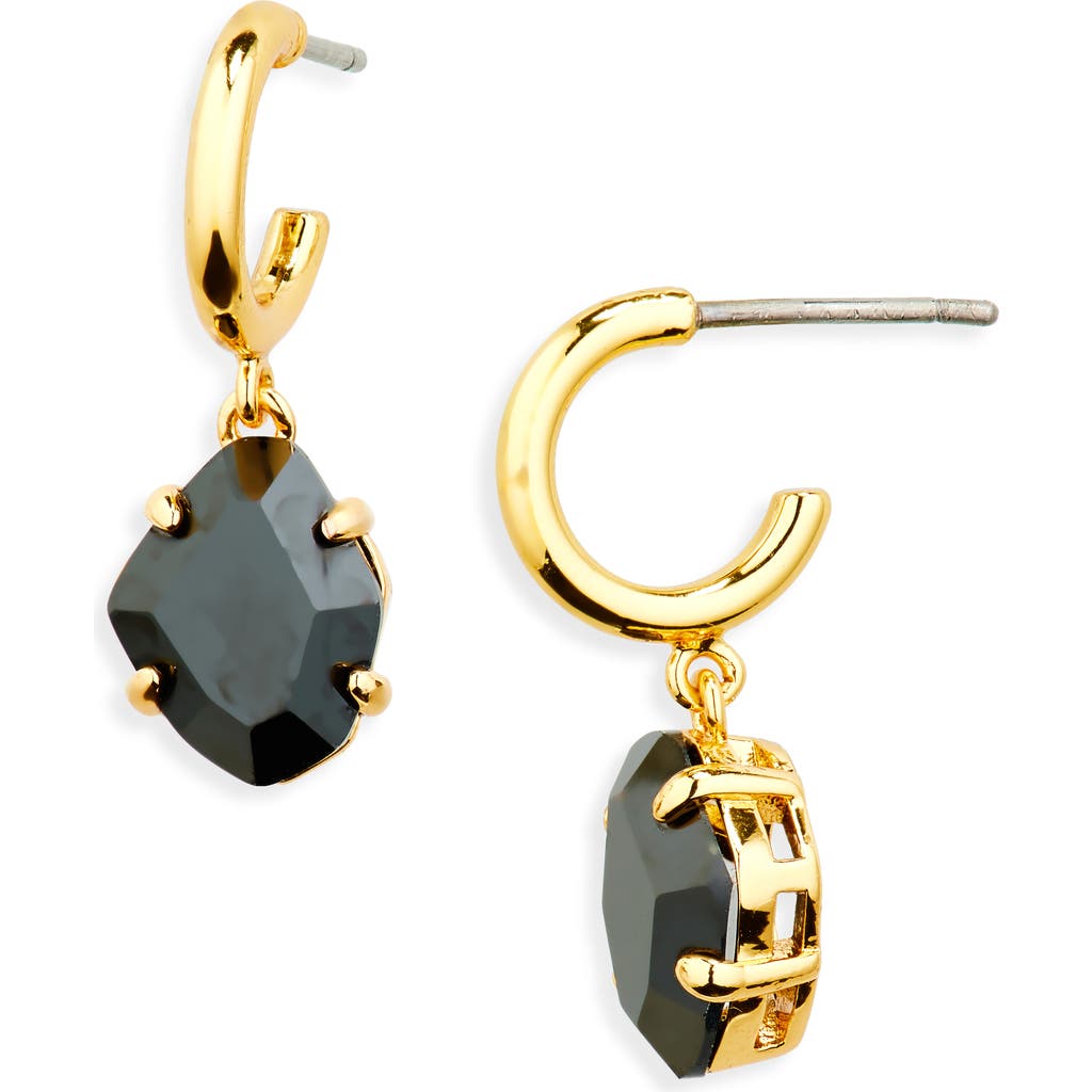Kate Spade New York Treasure Trove Cubic Zirconia Huggie Hoop Earrings In Black