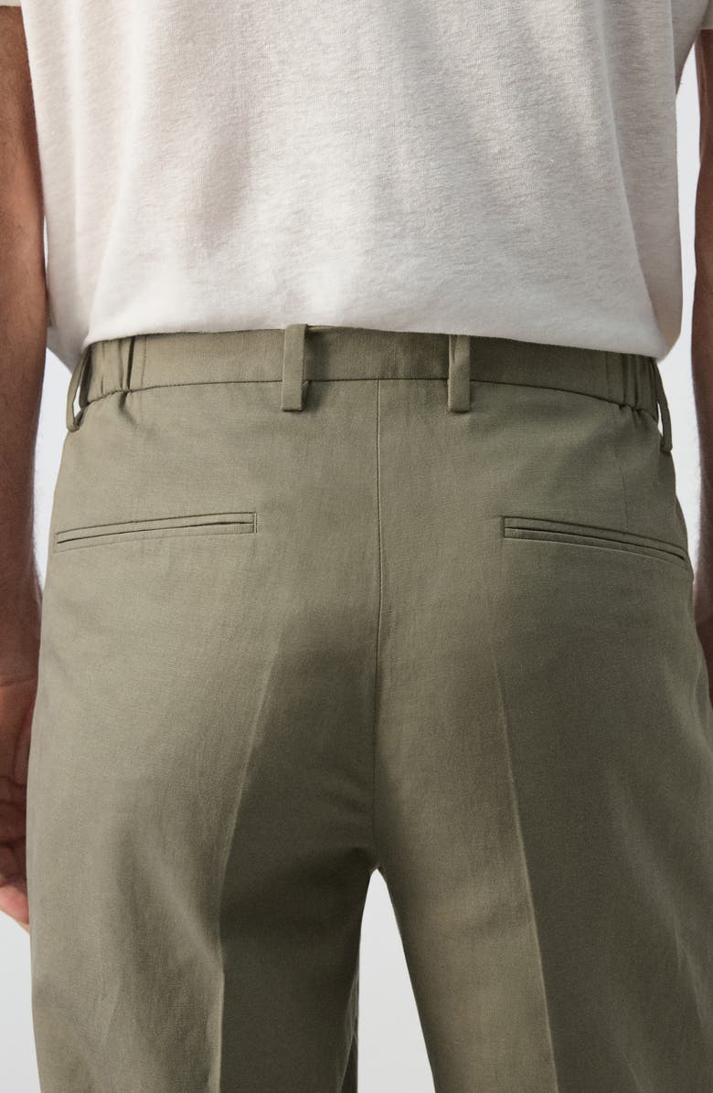 MANGO Slim Fit Pants, Alternate, color, Green