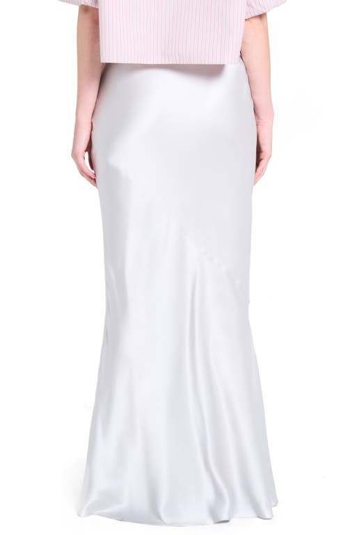 Twp My Endless Love Satin Bias Cut Maxi Skirt In Burgundy