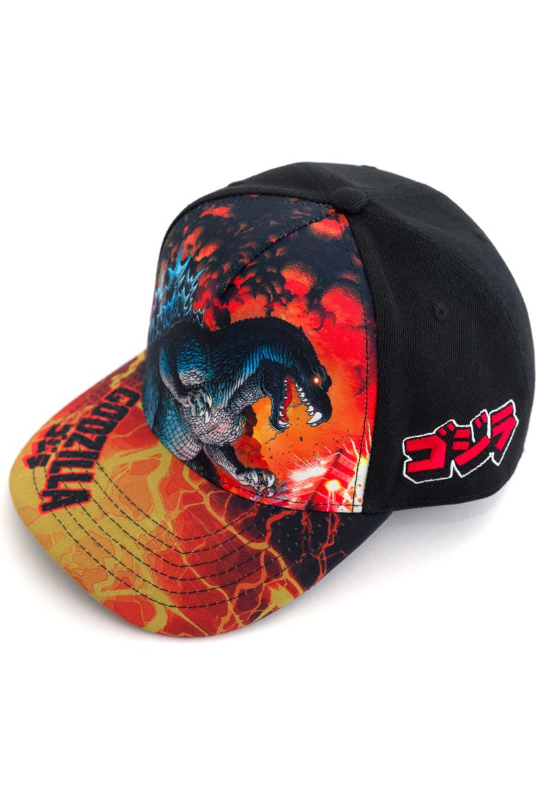 Snapback Baseball Cap, Alternate, color, Godzilla Lava Red
