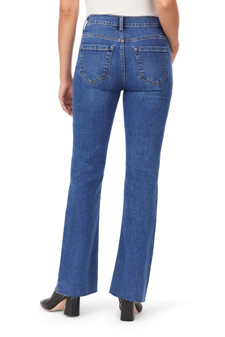 Savannah High Waist Raw Hem Flare Leg Jeans, Alternate, color, MELBOURNE