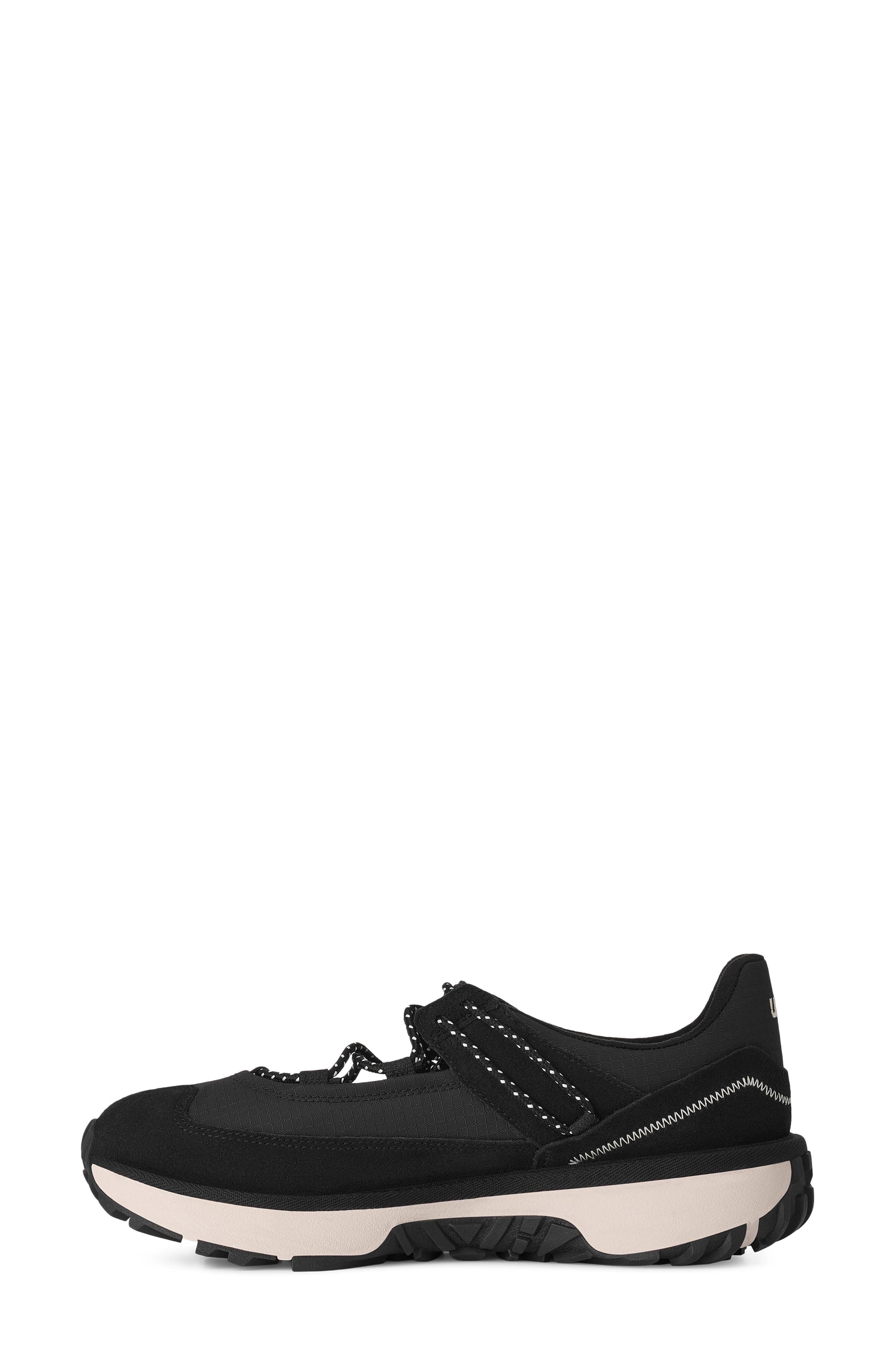 Retrofi Lace-Up Ballet Sneaker, Alternate, color, BLACK