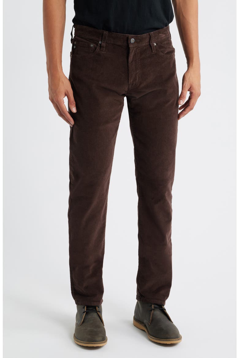 Tellis Slim Fit Corduroy Pants, Main, color, RAW UMBER