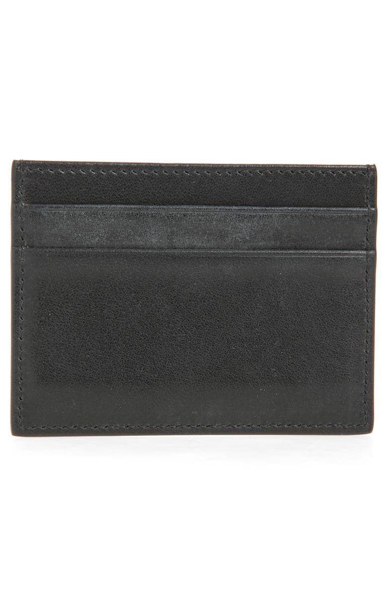 Dolce&Gabbana DG Logo Leather Card Case, Alternate, color, Black