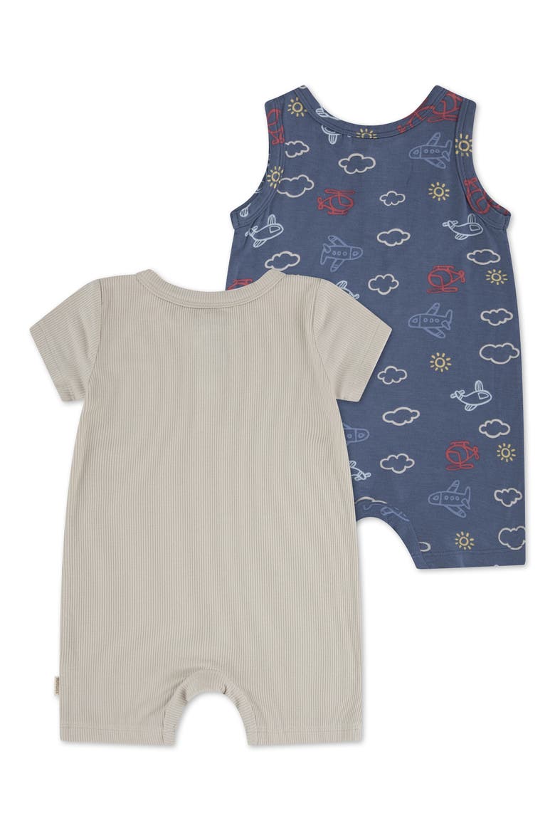 2-Pack Assorted Rompers, Alternate, color, HUGGIES FRENCH OAK