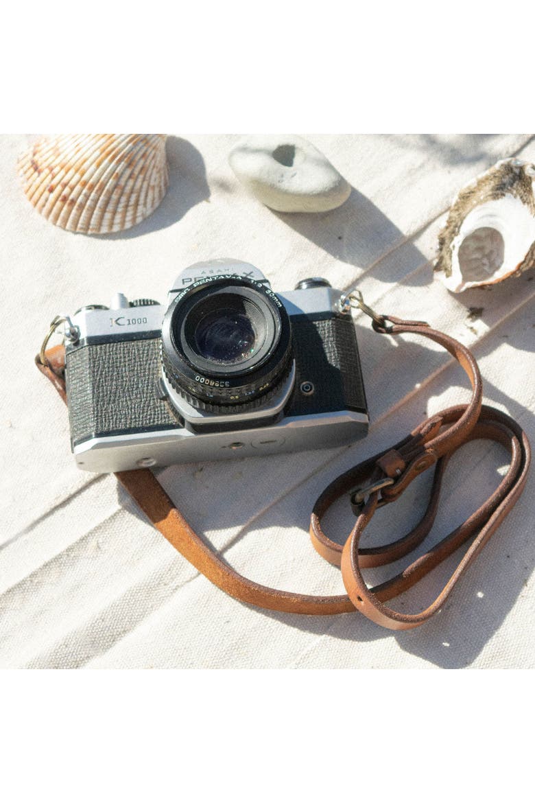 Leather Camera Strap, Alternate, color, Honey