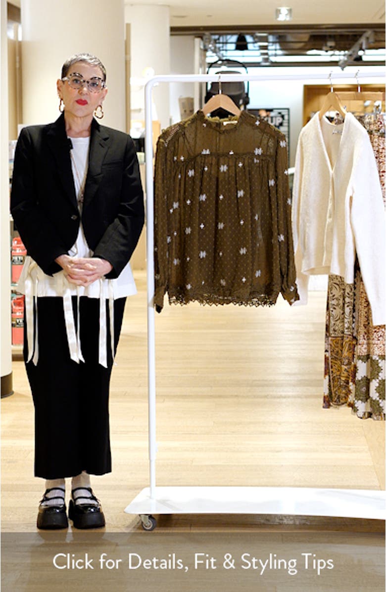 Ellidy Embroidery Long Sleeve Shirt, sales video thumbnail