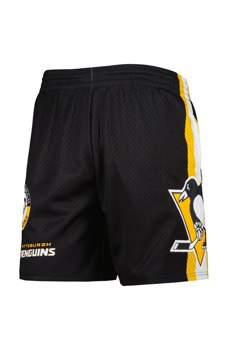 Mitchell & Ness Men's Mitchell & Ness Black Pittsburgh Penguins City Collection Mesh Shorts, Alternate, color, 