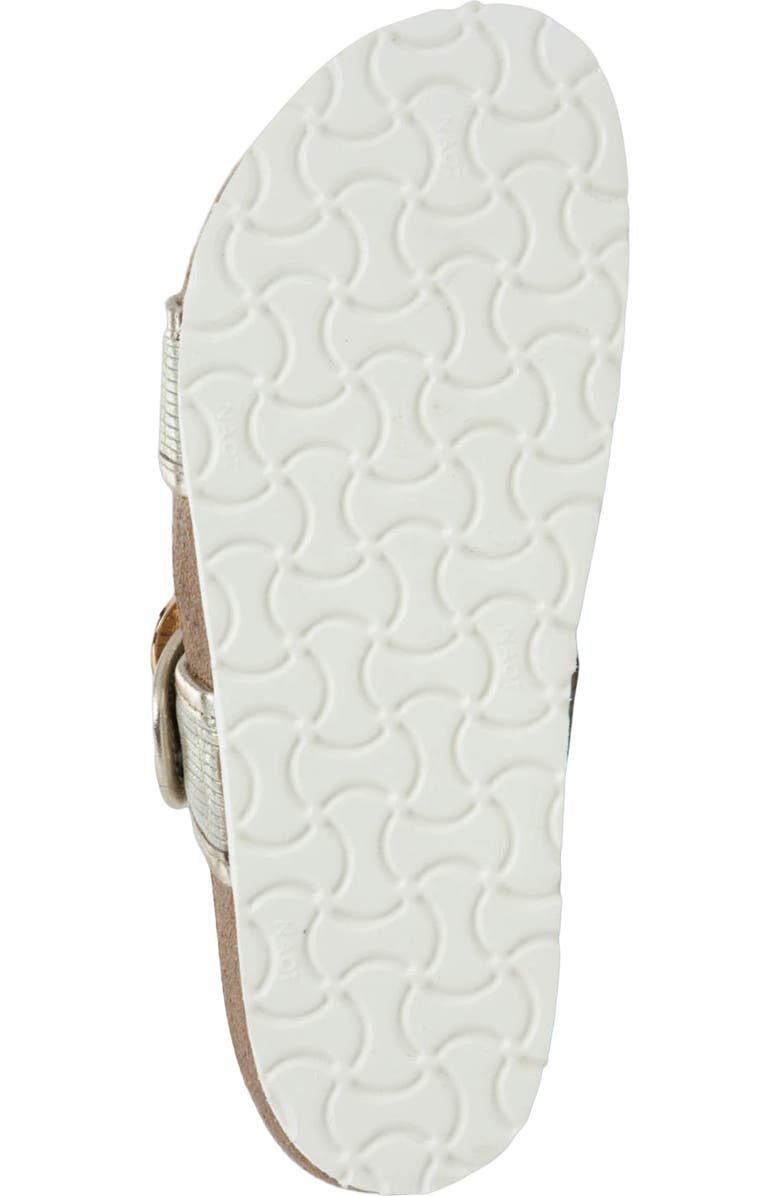 Naot Nashville Double Band Slide Sandal, Alternate, color, Platinum Strip W/ Gold