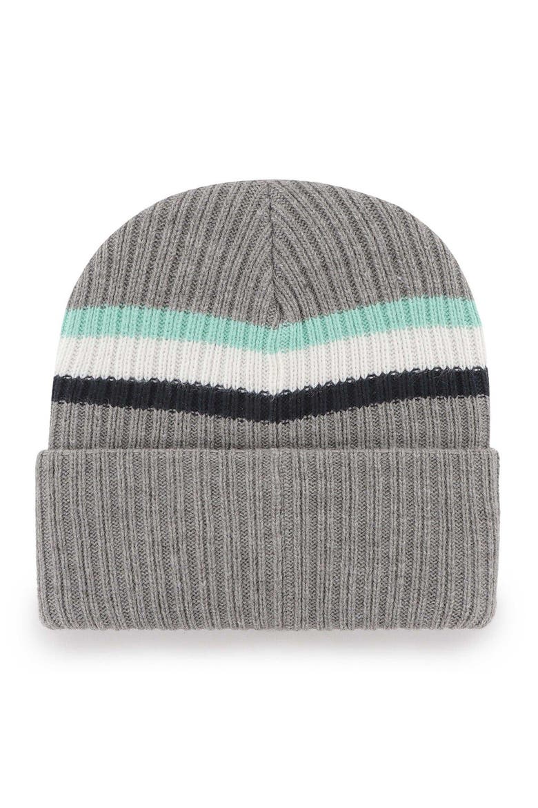Men's '47 Charcoal Seattle Kraken Highline Cuffed Knit Hat, Alternate, color, Charcoal