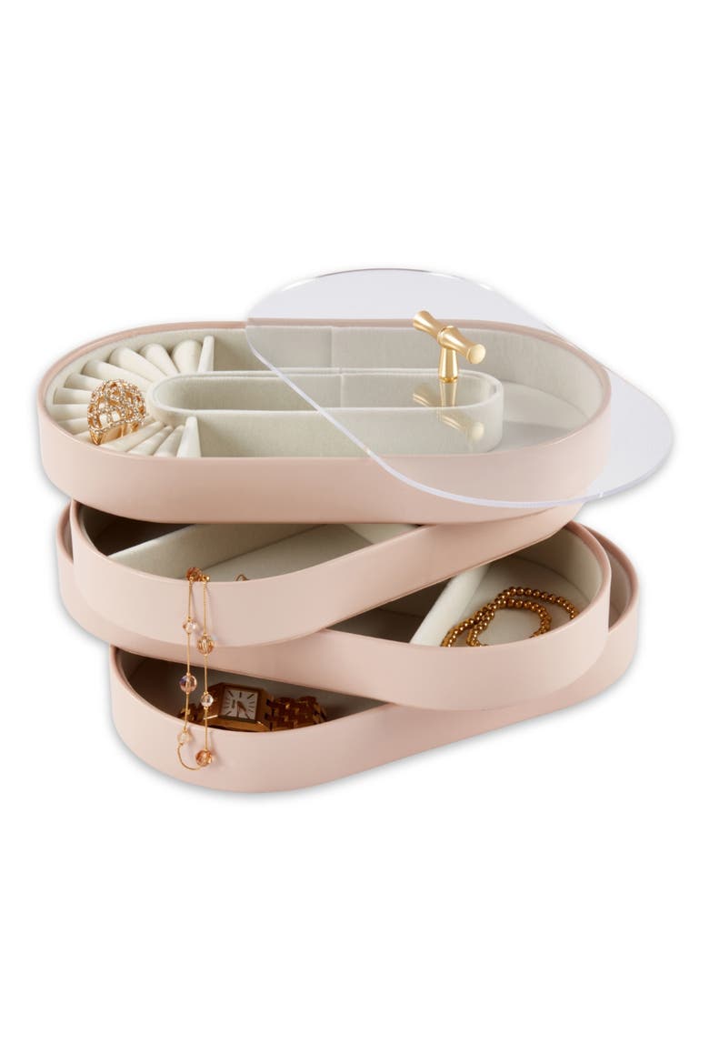 Stackable Jewelry Storage Trays, Alternate, color, PINK