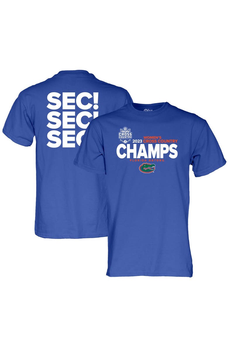 BLUE 84 Unisex Blue 84 Royal Florida Gators 2023 SEC Women's Cross Country Champions Locker Room T-Shirt, Alternate, color, 